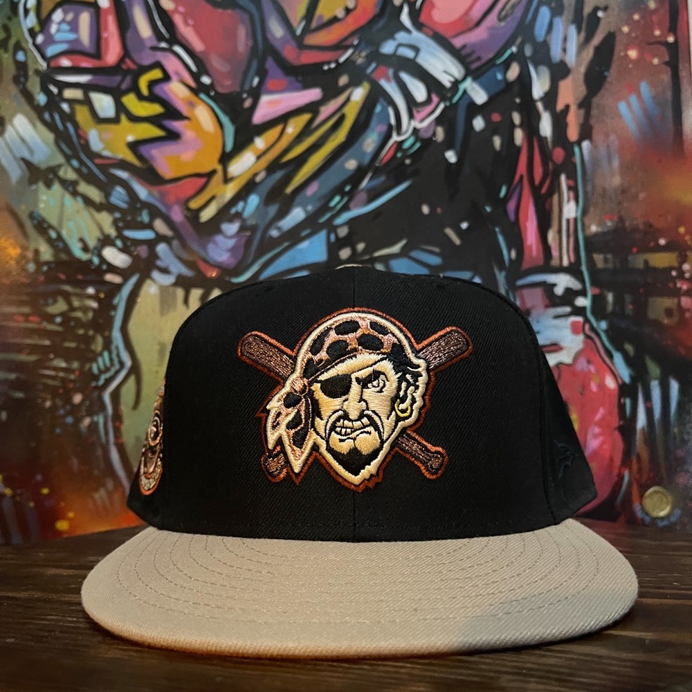 Black and Tan Pirates Fitted Hat